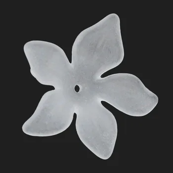 DoreenBeads Akrila Krelles, Cepures Ziedu Baltā krāsā (Der 24mm Krelles) 26mm(1