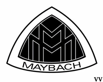 Par (2gab) Maybach logotipu burtiem teksts - Vinila Decal Uzlīmes Pielāgoto izmēru un krāsu