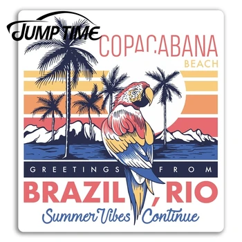 Lēkt Laiks Copacabana Rio, Brazīlijā Ceļojumu Vinila Uzlīmes, Uzlīmes, Bagāžas Decal Dekori Logu Bufera Ūdensizturīgs