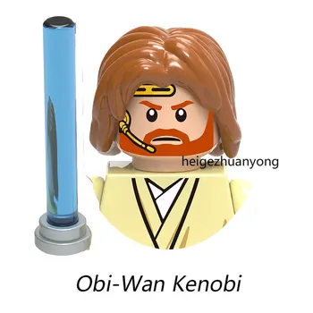 Obi - Wan Kenobi Celtniecības Bloki Ahsoka Yoda Luke Skywalker Sith Palpatine Count Dooku Starkiller Ķieģeļu Attēls Wars Kid Rotaļlietas