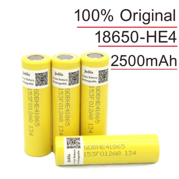 .Oriģināls.recargable.HE4-batería. de litio,3,7 V, 2500mAh,para.18650.HE4.25A, juguetes,linterna, herramientas.