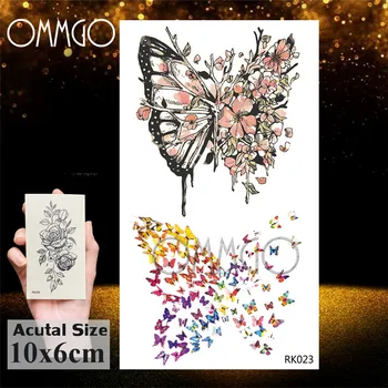 OMMGO 25 Krāsains Dizains-Karpas, Zivju Tetovējumu Uzlīmes, Akvarelis, Mazo zelta Zivtiņa Pagaidu Tetovējumiem Bērniem Roku Jūras Viltus Tatoos