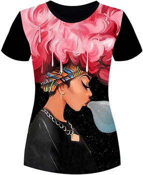Vīriešu un sieviešu T-krekls Melnās Vēstures Mēnesi Āfrikas Tekstu Mākslas Dabas Frizūra 3D Drukāšanas Gadījuma seksa Top Sieviešu T-krekls