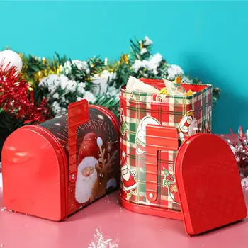 Ziemassvētki Santa Claus Pastkasti, Cepumu Kastes, Dāvanu Kastē Skārda Kastē Konfekšu Kaste Ziemassvētku Piegādes Uzglabāšanas Kaste Ziemassvētku Rotājumi