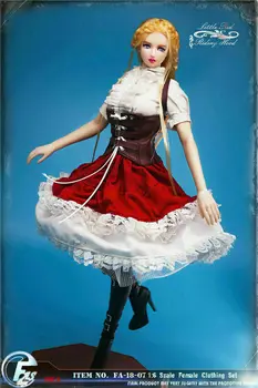 FASToys 1/6 Little Red Riding Hood Gothic Lolita Sieviešu Apģērbu Komplekts Attēls Rotaļlietas