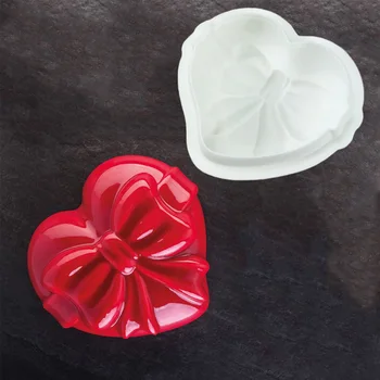 Jaunu 3D Sirds Šokolādes Uzpūteni Kūka Pelējuma Mīlestības Formas Silikona Kāzu Konfektes Cepšanas Veidnes Cupcake Kūka Rotājumi Rīks