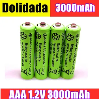 2/4/8/12/20pcs Oriģināls AAA 3000 mAh 1.2 V Kvalitātes uzlādējamās baterijas AAA 3000 mAh Ni-MH 1,2 V 2A akumulators