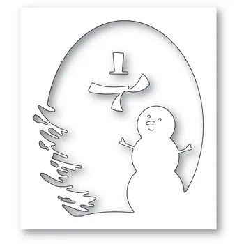Ir 2021. AliliArts Metāla Griešanas Mirst Sniegavīrs ovāls diy Scrapbooking Albumu Dekoratīvu Reljefu PaperCard Amatniecības Die