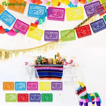 Papel Picado Banner Rotājumi, Lieli Filca Meksikas Fiesta Baneri Fiesta Meksikas Puse Dienā, Dead Rotājumi