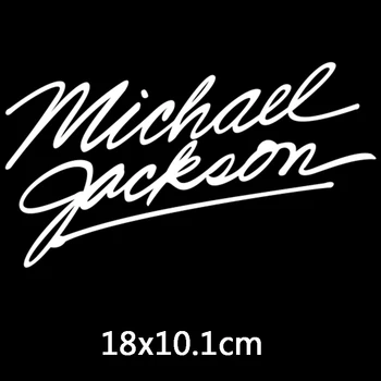Trīs Ratels LBH513# 18x10.1cm Smieklīgi, Auto Uzlīmes Michael Jackson Paraksts Mākslas Burtu Uzlīmes