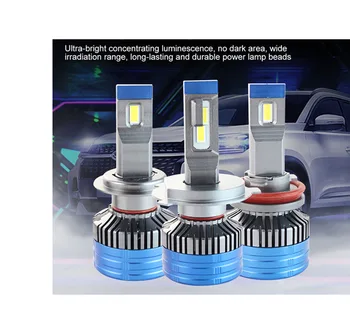 2gab Auto Gaismas H4, H7 LED 20000LM H11 LED Lampas Auto Lukturu Spuldzes H1, H8, H9 9005 9006 HB3 HB4 Turbo H7 LED Spuldzes 12V 24V