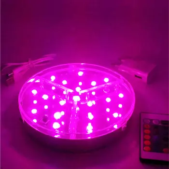 Krāsains 6inch Kārta LED E-luminator Gaismas bateriju darbināmas Led vāze lampas Bāzes, Kāzām, Svečturi Apdare Apgaismojums