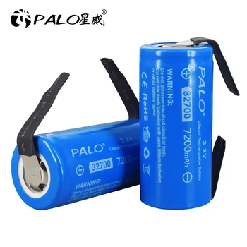 PALO 2gab Augstas Ietilpības 3.2 V 32700 7200mAh LiFePO4 Baterijas 35A Nepārtraukta Novadīšana Maksimālais lieljaudas Baterijas+Niķeļa plāksnēm,