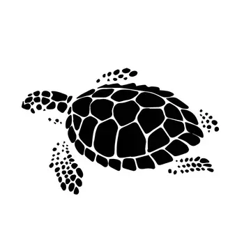 YOJA 18x29.5CM Skaists Jūras Bruņurupucis Sienas Uzlīmes Rotā Mājas Vannas istabā Stikla Uzlīmēm, G2-0166