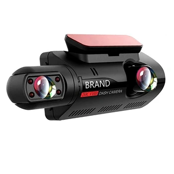 FHD Automašīnas DVR Kamera Dash Cam Dual Ierakstīt Video Ieraksti Dash Fotokameras 1080P Autostāvvieta Uzraudzības G-Sensors DashCam