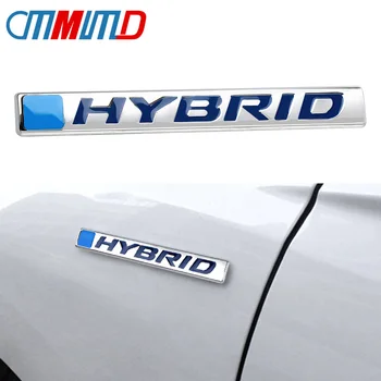 Auto piederumi 3D Metāla Hibrīda Auto Emblēma Decal Uzlīmes, Hibrīda Logotips Toyota Camry Rav4 Reiz Lexus BMW Audi Auto Stils