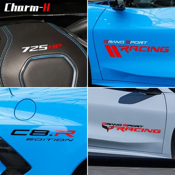 Auto Sacīkšu Sporta Svītru Vējstikla Corvette Banner Durvju Pusē Radošo Logo Grafiskais Decal Uzlīmes, Dekori par Chevrolet Corvette