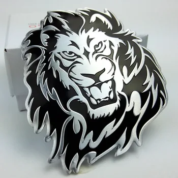 Auto Dekorēšana Dzīvnieku Uzlīmes, Logo Metāla 3D Radošo Lauvu Alumīnija Emblēmas Nozīmīti Decal Motociklu, Auto Dizains Auto Accessorie