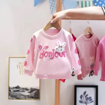 Jaundzimušo Tshirt Meitenes Rudens Sporta Krekls Bērnu Apģērbu Zēnu Kokvilnas Karikatūra Ar Garām Piedurknēm Topi Par Bērnu, Meiteņu Apģērbs Bērniem Apģērbs