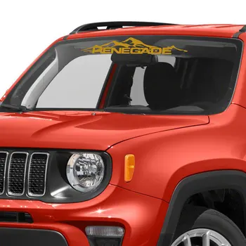 Auto Stils Priekšā, Aizmugurē, Priekšējā Vējstikla Vinila Uzlīmes Jeep Renegade Tuning Piederumi Kalnu Grafikas, Vinila Plēves, Uzlīmes