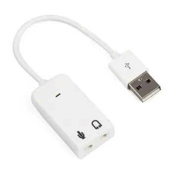 Ārējā USB Skaņas Karti 7.1 Adapteri USB 3D Virtuālo Skaņu, Audio Austiņas, 3,5 Mm Jack Klēpjdatoru Notebook PC