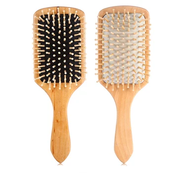 Masāžas Ķemme Paddle Brush Antistatiska Combanti-static Dabiskā Koka Masāžas Hairbrush Ķemme Galvas ādas Veselības Aprūpes Paddle Brush