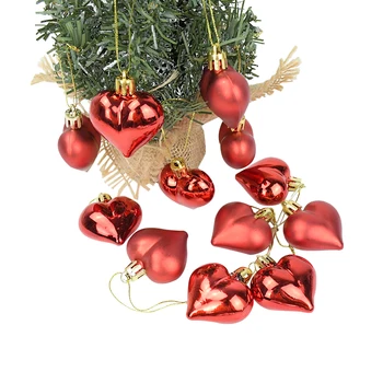 12Pcs Sirds Ornaments par Christams Koka Dekori Ziemassvētku Bumbiņas Rotājumi Christams Mājās Karājas Kāzu Piegādes