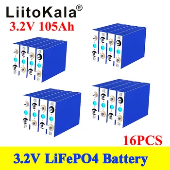 LiitoKala 3.2 V 100Ah 105Ah lifepo4 baterijas 3C 300A apstiprinājumu par DIY 12V 24V 36V 48V 400Ah akumulatoru laivu scooter karavāna