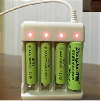4 Slots Elektrisko Akumulatoru Lādētājs Saprātīga Ātri LED Indikators USB Aizsardzības AAA /AA Uzlādējamas Baterijas Uzlādes Stacija