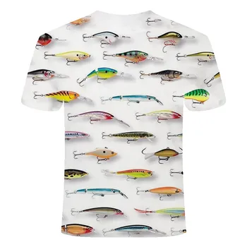 2019 jaunu zvejas t krekls stilā casual Digitālās zivju 3D Druka, t-krekls, Vīriešu, Sieviešu t Vasaras Īsām Piedurknēm O-veida kakla Topi un t-veida, s-5xl
