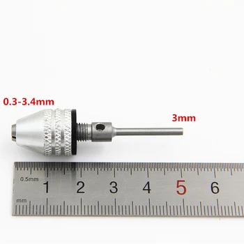 1pc 0.3-3.4 mm Ātri Mainīt Keyless Urbis Čaks 2.35 mm/3 mm Kāta Adapteris Pārveidotājs Instruments