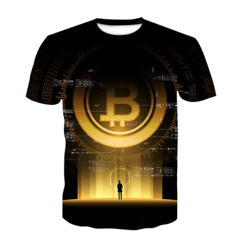 Bitcoin Krekls 3d Druka, T-krekls Vīriešu Un Sieviešu Modes Forši T-krekli Ar Streetwear Lielgabarīta Topi Jauns