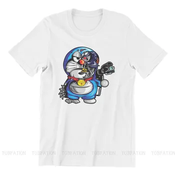 Robotu Dizains, Grafiskais T Doraemon Kaķis Karikatūra Manga Sērija Drukāšanas Topi Ērti T, Vīriešu Krekls Ar Īsām Piedurknēm Dāvanu Drēbes