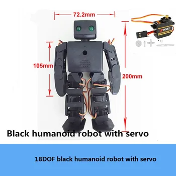 DIY 18DOF Biped Humanoīds Robots 3D Iespiesti ViVi Daudzfunkcionāls Robotikas Rāmis ES08MAII Metāla Zobratu Servo Nesamontēti Rotaļlietas