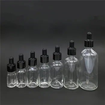 5ml,10ml,15ml,20ml,30ML,50ml,100ml Caurspīdīga Stikla Pudele ar Pilinātāju Ēteriskās Eļļas Pudeles,Reaģenta Acu Smaržu Pudeles