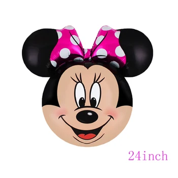 Mickey Minnie Mouse Folija Baloni 112cm Cartoon Kids Dzimšanas dienas svinības Apdare Bērnu duša Puse balons Rotaļlietas Globos