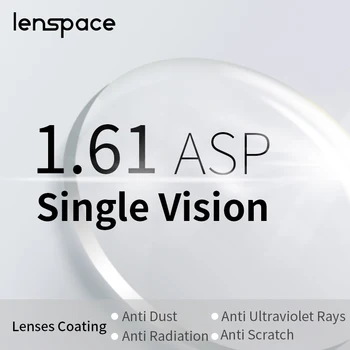 Lenspace 1.61 Vienotu Redzējumu Recepšu CR-39 Sveķu Asfēriskie Vintage Brilles Tuvredzība Hyperopia Lēcas Optisko Objektīvu