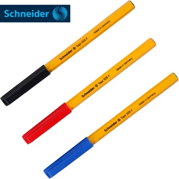 Schneider Topi 505F Vācija Importē Lodīšu Pildspalvu Gluda 0.5 Fine Tip Classic Dzeltena Penholder Skolas Pildspalvas Vairumtirdzniecība Kancelejas preces