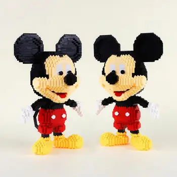 Disney Minnie Mickey Mouse Dimanta Asamblejas Celtniecības Bloki DIY 3D Modeli Multiplikācijas filmu Donald Duck Attēls ir Izglītības Rotaļlieta, Dāvanu Rotājumi