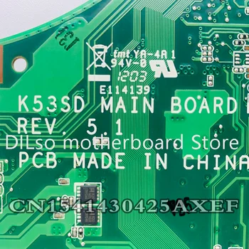 KLKJ K53SD Mātesplati Par Asus K53SD K53E A53E K53S Klēpjdators Mātesplatē REV 5.1 Klēpjdators Mātesplatē GT610M-2G Pārbaudes Darbam