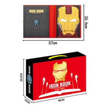 JAUNU JAUNINĀŠANAS 55 SKAITĻI Brīnums Avengers Dzelzs Vīrs Displejs Grāmatu Ironman Stark Varonis Celtniecības Bloks, Ķieģeļi Rotaļlieta Dāvana Bērnam