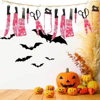 1set Halloween Dekorēšanai Šausmu Asins Nažiem nogrieza Rokas, Kājas Papīra Banner DIY Mājas zāle Bārs Svētku pasākumu Grupa Krājumi