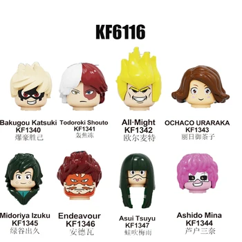 Celtniecības Bloki Anime Mans Varonis Augstskolu Sērijas Bakugou Katsuki Todoroki Shouto Visu-Iespējams, Jācenšas Skaitļi Bērnu Rotaļlietas KF6116