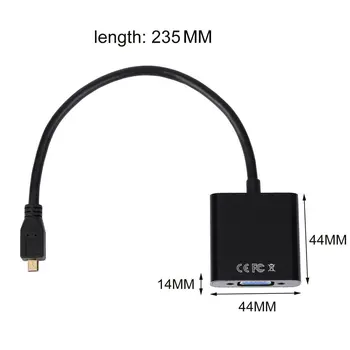 Jaunu 1080P Micro HDMI-saderīgam uz VGA Female Video Kabeli Pārveidotāja Adapteris DATORU, Klēpjdatoru Black Digitālā Karstā karstā jauns