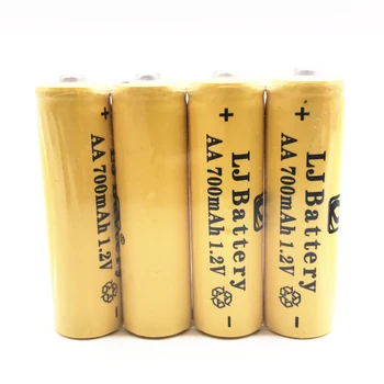 4 x AA 700mAh 1.2 V Quanlity Uzlādējams Akumulators NI-CD 1.2 V Uzlādējams 2A Akumulatora Baterias Bateria Baterijas 500 Reizes