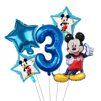 1set Disney Minnie Baloni Mickey Mouse Dzimšanas dienas svinības Dekorācijas, Bērnu Dušas Dekori Bērnu Rotaļu Balons Gaisa Globos Piederumi