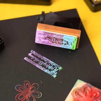 1pc Multi-krāsu Zīmogu Inkpad pirkstu Nospiedumu Tintes Spilventiņu Febric Koka Grāmatu Bērniem DIY Scrapbooking Piederumi Kancelejas Piederumi