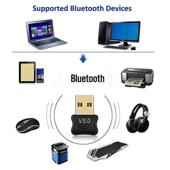USB Bluetooth Dongle Adapteri, 5.0 For PC Datoru Skaļruņu Bezvadu Peles Bluetooth Mūzikas Audio Raidītājs Uztvērējs