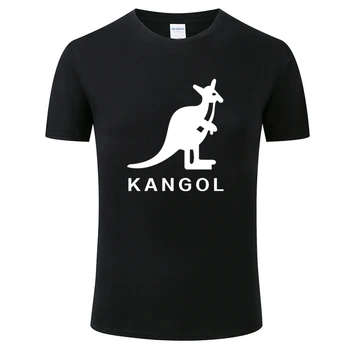 KANGOL Ķenguru smieklīgi Print T-Krekls Topi 2021. Gada Vasarā Jaunu Vīriešu Casual Slim O-veida Kakla Tee Moderns Bāzes Īsām Piedurknēm T Krekli Vīriešu