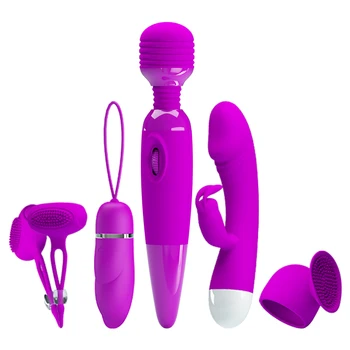 6 Gab. Seksa Rotaļlietas Komplekti Sievietēm Seksa Produkta Privātā Dāvana Viņai Lodi Trušu Klitora Nipelis G-spot Vibrators Wand Massager